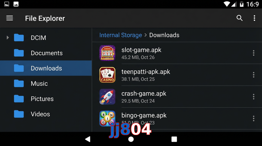 Main screen of Jj804 gameapk page for PK players